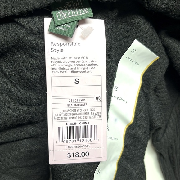 NWT Ribbed Open-Front Top - Picture 4 of 4